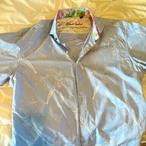 Light Blue Robert Graham Limited Edition Dress Shirt Size XXL 2TG
